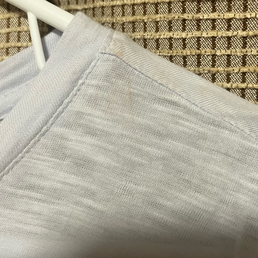 LOFT Light Blue Short Sleeve Ruffle Top - Picture 5 of 5